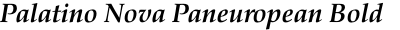 Palatino Nova Paneuropean Bold Italic
